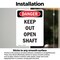Signmission Keep Out Open Shaft Danger Sign, Vinyl Decal, 7in W x 10in L, 2PK OS-2PACK-DS-D-710-V-2481 - alternate 2